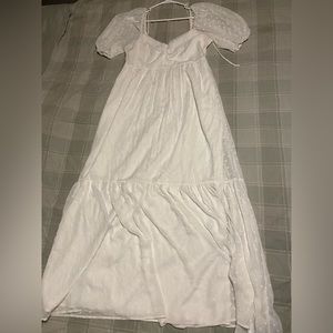 Swiss dot maxi dress